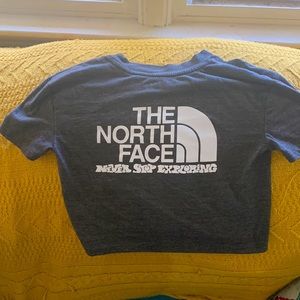 North Face cropped tee girls size 6